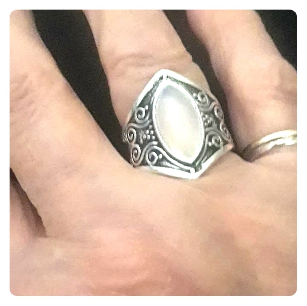 Moonstone and Sterling Ring